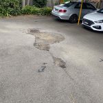 Before Image of Asphalt Patch Repairs for the Ryde Family Medical Centre in Denistone, NSW