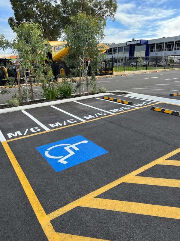 Line Marking for Disabled & Motorcycle Bays