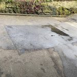 Before Image of Overlay Asphalt Patch Repairs for Service Heroes in Waverton, NSW