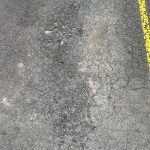 Before Image of Cut and Replace Asphalt Patch Repair for Janus International Australia in Blaxland, NSW