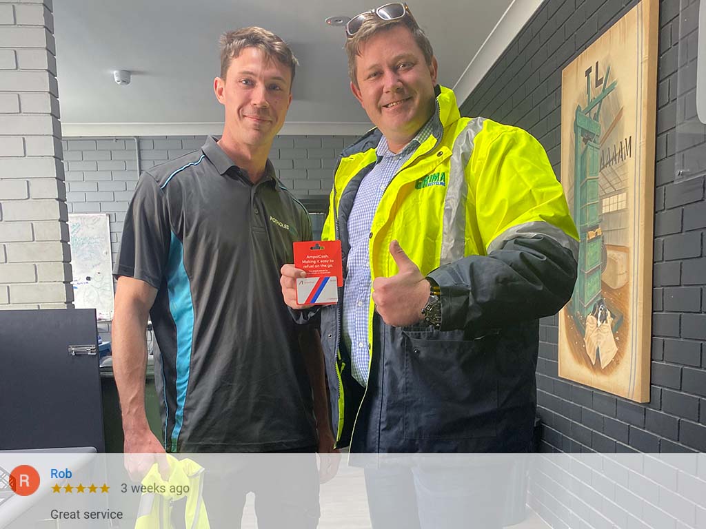 July 2024 $100 Ampol Cash Card Give Away Winner Rob Ashley from Complete Metal Industries, NSW